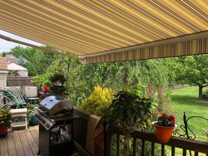 Awning With Grill And Plants